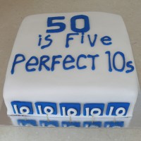 50 is 5 Perfect 10s Cake
